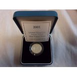 Great Britain 2001-One Pound Northern Ireland silver proof, Royal Mint box and certificate