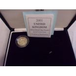 Great Britain 2001-United Kingdom £1 silver proof, Northern Ireland, Royal Mint box (for 4) and