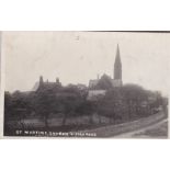 Postcards-St Martin’s Church + Village, fine RP Rub A. Lord + Co