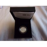 Great Britain 2009-Royal Arms One Pound Silver Proof, Royal Mint case and certificate