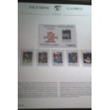 Stamps (2) albums Olympic Games - A collection with mint stamps, FDC's (2 signed) and a proof 20