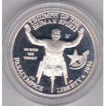USA 1996 – Atlanta Olympic Wheelchair Athlete Dollar – BUNC, with certificate