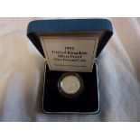 Great Britain 1993-United Kingdom One Pound Silver Proof-Royal Mint Case + certificate