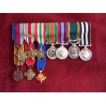 British WWII ten place Miniature Medal Group including: 1939-45 Star, The Africa Star with '8th