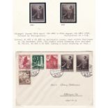 Germany 1939 Michel P278/03 & 278/03 Hitler's 50th birthday; SG679 m/m, Env Braunau cancel on SG679;