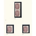 Borovichy - Novgorod Province 1898-1912 C 12 3k brown m/m x 2 plus pair u/m