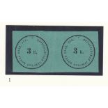 Pereslav - Vladimir Province 1874 C1 3k pair black on green m/m (1)