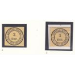 Pereyaslav - Poltava Province 1871 C2 x 2 3k black on yellow m/m (2)