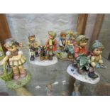 HUMMEL, 4 Berta Hummel child figure groups