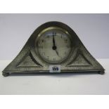 CRAFTED PEWTER, Manor Period crafted pewter mantel clock, model no 2085 by Travis Wilson & Co,