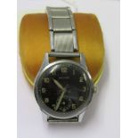 VINTAGE HELIOS WRIST WATCH of military style, luminous hands and numbers, subsidiary second dial