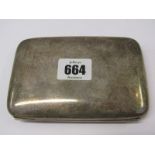 LARGE PLAIN SILVER CIGAR CASE, 5 ozs, 5" width