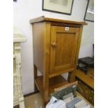 BEDSIDE CABINET, pine shelf based narrow bedside cabinet