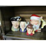 MONTGOMERY, Royal Doulton character jug "Monty" D6206, also similar "Santa Claus" and 2 others