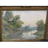 SAMUEL JOHN LAMORNA BIRCH, signed and dated watercolour 1930, "Black Pool, River Barle near