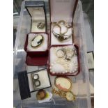 COSTUME JEWELLERY; Cameo brooches, bangle, earrings, rings etc