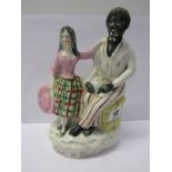 STAFFORDSHIRE POTTERY, 19th Century Staffordshire group "Eva and Uncle Tom", 8.5" height