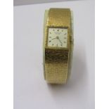 LADIES 18ct YELLOW GOLD PATEK PHILIPPE WRIST WATCH in original Patek Philippe leather inner and card