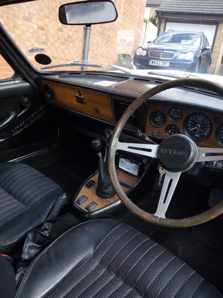 1972 TRIUMPH STAG V8 3 litre engine, 4 speed gearbox with overdrive, Tax & MOT exempt, lots of - Image 3 of 11