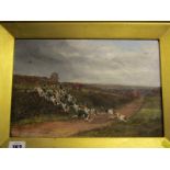 SYLVESTER MARTIN, signed oil on canvas indistinctly dated "Fox Hunt - Fern Hill, Kenilworth, 7.5"