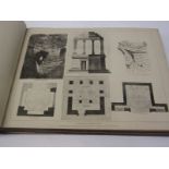 ARCHITECTURE, bound volume containing illustrations from The Builder from 1890