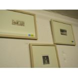 BRIAN HANSCOMB, 3 signed limited edition miniature etchings "Moon Ride/Hidden Valley and on Long