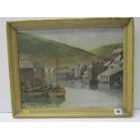 H CHAPMAN, signed oil on board "Polperro Harbour", 13" x 17"