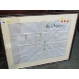 INDENTURE; A framed 1897 indenture with writing to verso