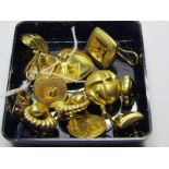 18ct GOLD EARRINGS; 6 pairs of 18ct ct gold earrings plus one extra, approx 28.7 total weight