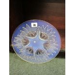 FRENCH OPALESCENT GLASS, a circular "Flower Head" pattern 12" dish by Davesn