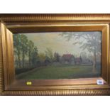 ALLAN, signed oil on canvas "Framilode Church Rectory" 9.5" x 17.5""