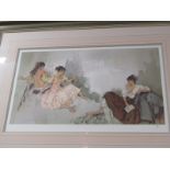 W. RUSSELL FLINT, limited edition colour print "Three Girls", 12.5" x 21.5"