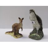 BESWICK, figure of Kangeroo, Model no. 1160 and Beneagles Osprey decanter