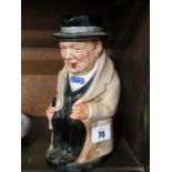 WINSTON CHURCHILL, Royal Doulton toby jug "Seated Winston Churchill"