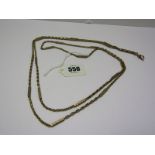 LONG GUARD CHAIN, fancy link approx 34 grams in weight