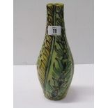 ART POTTERY, Della Robbia- style narrow bodied oviform pottery vase decorated with stylised floral