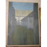 ALAN CASWELL, signed oil on panel "St Ives Roof Lines", 34" x 24"