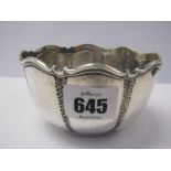 ARTS & CRAFTS SILVER BOWL, planished silver bowl makers HA, Sheffield, 1931, 4" dia, approx 5ozs