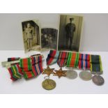 WWII GROUP OF 5 MEDALS, War & Defence medals, 39/45 and Burma Stars, also a George VI Efficiency