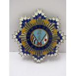 LARGE JAPANESE ALLIANCE BADGE, silver and enamelled Alliance badge, 9cm dia with legend to rear