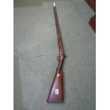 ANTIQUE FIREARM, mid 19th Century percussion light sporting rifle, walnut stock with hidden spare