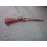ANTIQUE FIREARM, early 19th Century percussion rifle