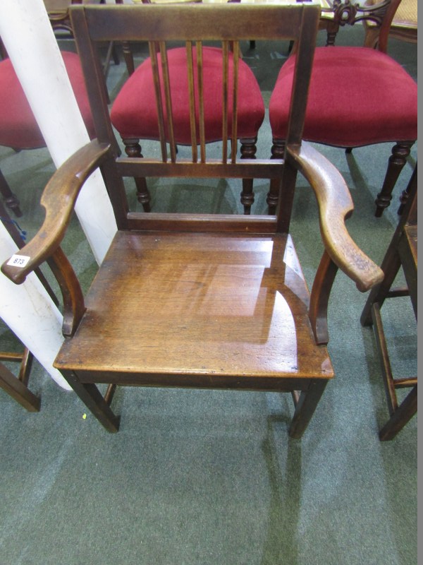GEORGIAN DINING CHAIRS, set of 4 Georgian mahogany dining chairs with solid seats together with a - Image 2 of 2