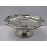 SILVER TAZZA, octagonal form silver tazza, 9.25" dia, Sheffield 1922, 17oz troy