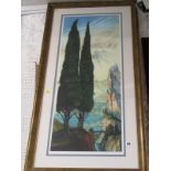 ROGER GARLAND, signed limited edition colour print "Two Trees", 37" x 40"