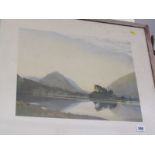 WILLIAN HEATON COOPER, signed colour print "After Sunset on Grasmere", 14" x 17"