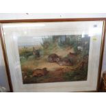 ARCHIBALD THORBURN, set of 4 limited edition colour prints "Game Birds", 50" x 20.5"