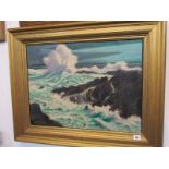 PHILIP MAURICE HILL, (1892-1952) St Ives School, signed oil on board "Clodgy Point, St Ives", 17.