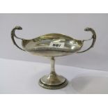 SILVER SWEETMEAT DISH, pedestal twin demon handled HM silver sweetmeat dish, London 1930, 5oz weight