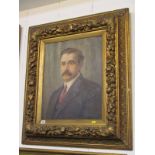 CHARLES H THOMPSON, indistictly signed oil on canvas, "Portrait of Charles H Thompson" in ornate